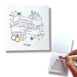 A Brighter Year Orijinal Yetişkin Mini Boyama Kitabı - Happily Ever After Edition - 7,62 cm x 7,62 cm Cep Boyutu, 50 Sayfa, Düz Ciltli, Kalın Kağıt, Kanama Yok - Düğün Hediyesi, Duş Hediyesi, Seyahat