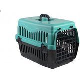 A.C.E.K Plastik Kedi - Köpek Taşıma Çantası Kafesi Büyük Boy 63X43X45H - Turkuaz