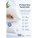 A Cadal Aloe Vera Yastık Kılıfı 2 Adet Terletmeyen Hava Alan Serin Tutan Kumaştan