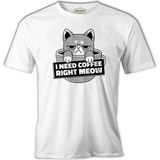 A Cat In A Coffee Cup Beyaz Erkek Tshirt