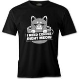 A Cat In A Coffee Cup Siyah Erkek Tshirt