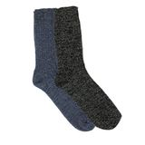 A Classe 2'li Paket Kalın Kışlık Muline Erkek Çorap (Indigo-Siyah) - 40 - 44 - Siyah - Mavi