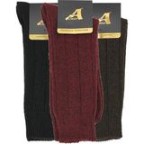 A Classe 3'lü Paket Yünlü Kalın Kışlık Derby Model Erkek Çorap - 40 - 44 - Kahverengi - Siyah