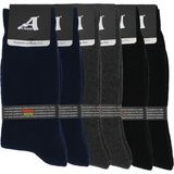 A Classe 6'lı Paket Termal/thermal Havlu Erkek Çorap (Siyah-Antrasit-Lacivert) - 40 - 44