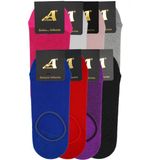 A Classe 8'li Paket Pike Örgü Patik-Çetik Çorap (Spor Ayakkabıdan Görünmez) - 36 - 39 - Çok Renkli
