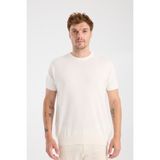 A Club Aclub Zulu Örme Kumaş Viskon Karışımlı Slim Fit Ekru Bisiklet Yaka Erkek Düz T-Shirt