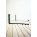 A Design Dekoratif Metal Siyah Raf Ayağı 4'lü Set - 4 Adet Metal Raf Ayağı + 8 Adet Vida + 8 Adet Dübel