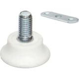 A Design Küçük Bingo Beyaz Ayak M8 + Bağlantı Sacı (4'lü Paket)