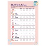 A Etiket Kişiye özel isim eklenebilir Günlük Rutin Tablosu 4 adet kalın A5 kağıda baskı Alışkanlık Tablosu