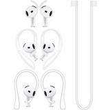 A-Focus AirPods 4 Silikon Ayarlanabilir Kulak Kancası Ergonomik Tasarım Kanat Ucu Kulak Kancaları İpuçları Kayış Spor Kulaklık Aksesuarları AirPods ile Uyumlu Kulak Ucu 4. Beyaz