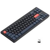A.JAZZ AKL680%65 Düşük Profilli Kablosuz Mekanik Klavye, BT/2.4Ghz Çift Modlu 68 Tuşlu Oyun Klavyesi, PC/Dizüstü/Windows/Mac için Ultra İnce Mavi Anahtarlı (Mavi/Siyah)