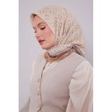 A.Kahve Puzzle Desen Soft Eşarp