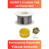 A Kalite 40/60 1.2 Lehim Teli ve Pasta Seti Kolay Eriyen Tam İletken Elektronik Devre Sabitleme