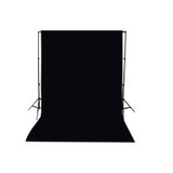A+ KALİTE-black screen-siyah fon perde (2x3m) +FON STANDI