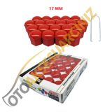 A Kalite Mefsa Bijon Kapağı Düz 17 Mm Kırmızı 20 Li Set