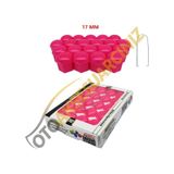 A Kalite Mefsa Bijon Kapağı Düz 17 Mm Pembe 20 Li Set