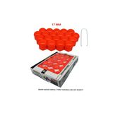 A Kalite Mefsa Bijon Kapağı Düz 17 Mm Turuncu 20 Li Set