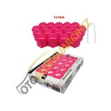 A Kalite Mefsa Bijon Kapağı Düz 19 Mm Pembe 20 Li Set
