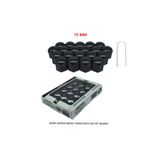 A Kalite Mefsa Bijon Kapağı Düz 19 Mm Siyah 20 Li Set