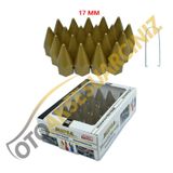 A Kalite Mefsa Bijon Kapağı Sivri 17 Mm Altın Sarı 20 Li Set