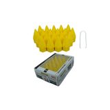 A Kalite Mefsa Bijon Kapağı Sivri 17 Mm Sarı 20 Li Set