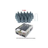 A Kalite Mefsa Bijon Kapağı Sivri 19 Mm Gri 20 Li Set