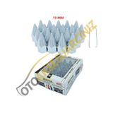 A Kalite Mefsa Bijon Kapağı Sivri 19 Mm Krom 20 Li Set
