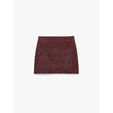 A Kesim Slim Fit Parıltılı Mini Tüvit Etek
