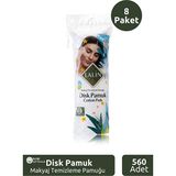 A-Lalin Disk Pamuk Makyaj Temizleme Pamuğu 8'li 560 Adet