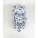A-LESYA Babynest Yatak Yastık ve Alt Açma Minderi - 70 x 100 cm - Mavi - Beyaz