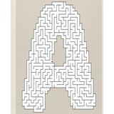 *A* LETTER MONOGRAM COMPOSITION NOTEBOOK -Whimsical Shaped Maze Puzzle Game Activity Cover- Diary Journal Sketchbook FUN GIFT: ֍7.25x9.5 Wide Rule֎ ... ALPHABET LETTERS - Shaped Maze Puzzles)