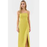 A line Maxi Elbise Pamuk Keten Dokuma Nefes Alabilir Mükemmel Uyum Özel Tasarım Modern Stil