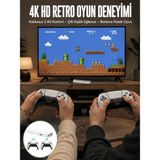 A-Luxe 3D Çift Oyun Kollu 4K Hd Ekran Nostaljik 20.000 Oyunlu Beyaz Game Box Yeni Nesil