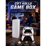 A-Luxe 3D Çift Oyun Kollu 4K Hd Ekran Nostaljik 20.000 Oyunlu Beyaz Game Box