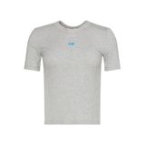 A- Modal Rib Kadın Gri T-Shirt