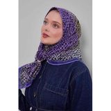 A.Mor Renk Geçişli Desen Soft Eşarp