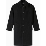 A.p.c Gaston Coat Italyan Yün Diz Boyu Erkek Kaban - Siyah