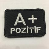 A Rh Pozitif Kan Grubu Patch Peç Arma Kot Yaması Cırt Hediye cok-renkli