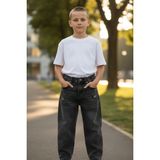 A.S.L GOLF CLUB Erkek Çocuk Regular Pamuklu Denim Pantolon Jean - Füme - 4 - 5 Yaş
