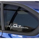 A Udi Q7 Yan Cam Sticker Oto Kapı Çıkartma Aksesuar 20cmx7cm