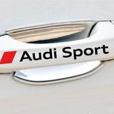 A udi Sport Kapı Kolu ve Jant sticker seti 8 adet yazı 37