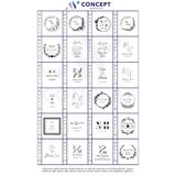 A V Concept 80 Adet Kişiye Özel Şeffaf veya Beyaz Etiket Nişan, Nikah, Yenidoğan, Çikolata Etiketleri 3,5x3,5 cm