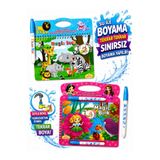 a v d a 2 Adet Hayvanlar Vadisi Ve Prenses Su Kalemi İle Sihirli Boyama Kitabı Water Painting