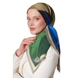 A.Vizon Parçalı Desen Aura Eşarp