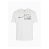 A | X ARMANI EXCHANGE Erkek Düzenli Fit Pamuklu Tonlu Logo Tişört, Kırık beyaz, XXL