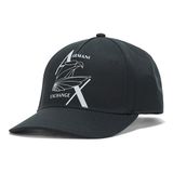 A | X ARMANI EXCHANGE Erkek Kartal Logolu Şapka, Siyah, Tek Beden, Siyah, Tek Beden