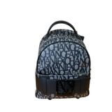A | X ARMANI EXCHANGE Kadın Sırt Çantası, Tamamen Logolu, Bej/Siyah, Tek Beden, Bej/Siyah, One Size, All Over Logolu Sırt Çantası