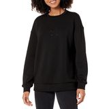 A | X ARMANI EXCHANGE Kadın Yumuşak Dokunuşlu Kilitli Sweatshirt, Siyah, Extra Small, Siyah, XS