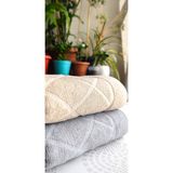 A.Z.H. ( 2'li Set ) Ihraç Fazlası Spor Desenli Çeyizlik 30X50 Cm. Mutfak Havlu Seti Yeni Trend - Bej - Gri - 30 x 50 cm