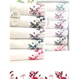 A.Z.H (6.Lı Set) Annem 50 x 90 cm . Özel Tafting Nakışlı Kadife Çeyizlik Lüks Havlu Seti - 50 x 90 cm - Beyaz